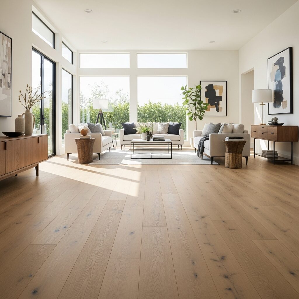 wide plank European oak flooring