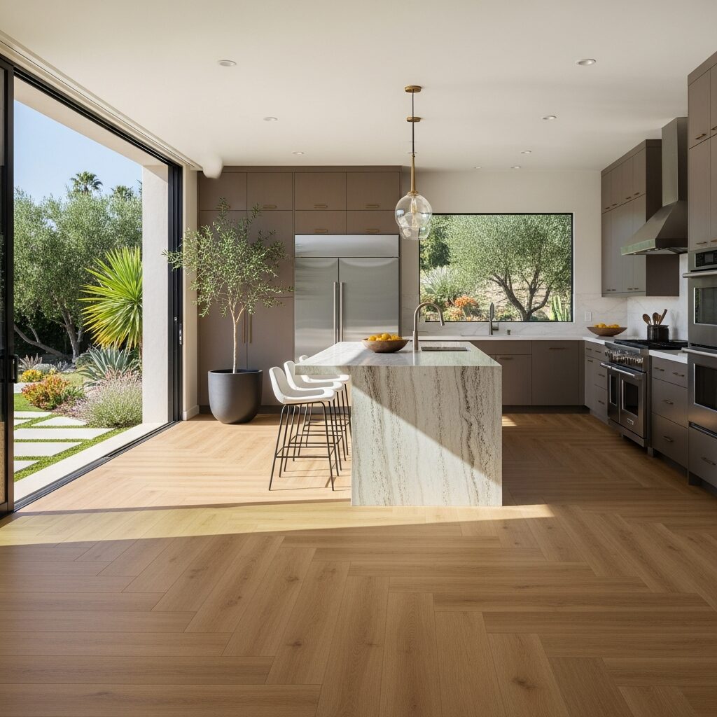 Luxury Vinyl vs Hardwood: What Works Better for Modern Homes with Kitchens and Bathrooms