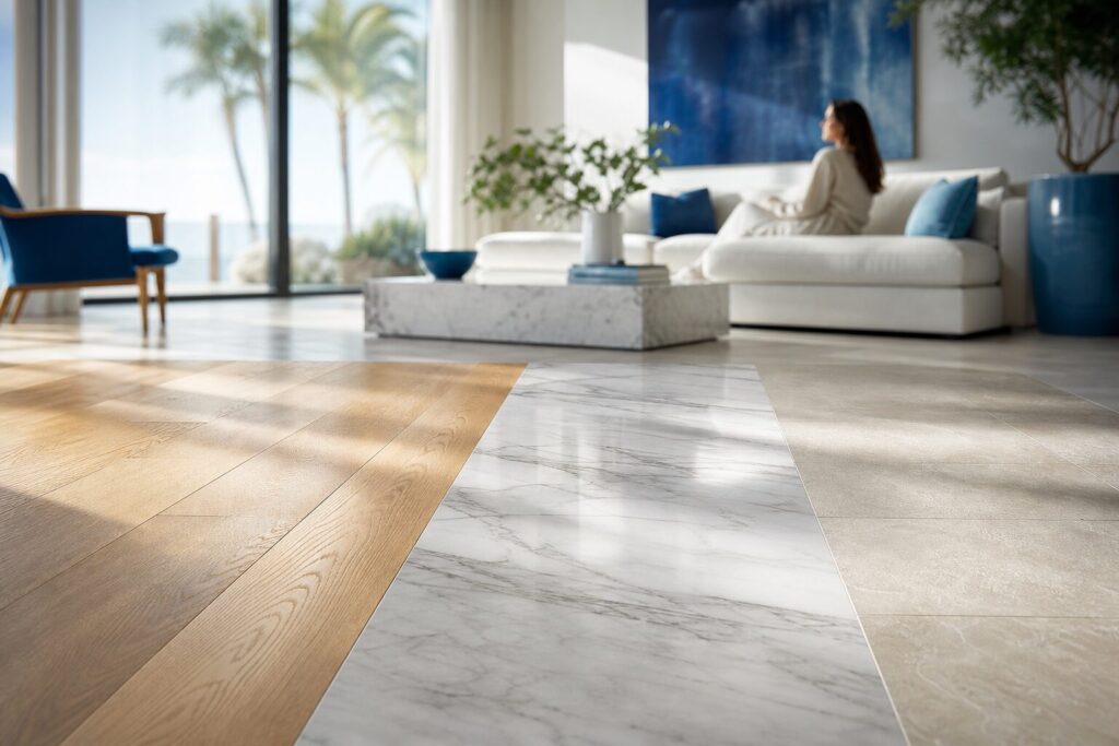 Flooring Material Comparison: LVP vs. Hardwood vs. Tile for California Homes