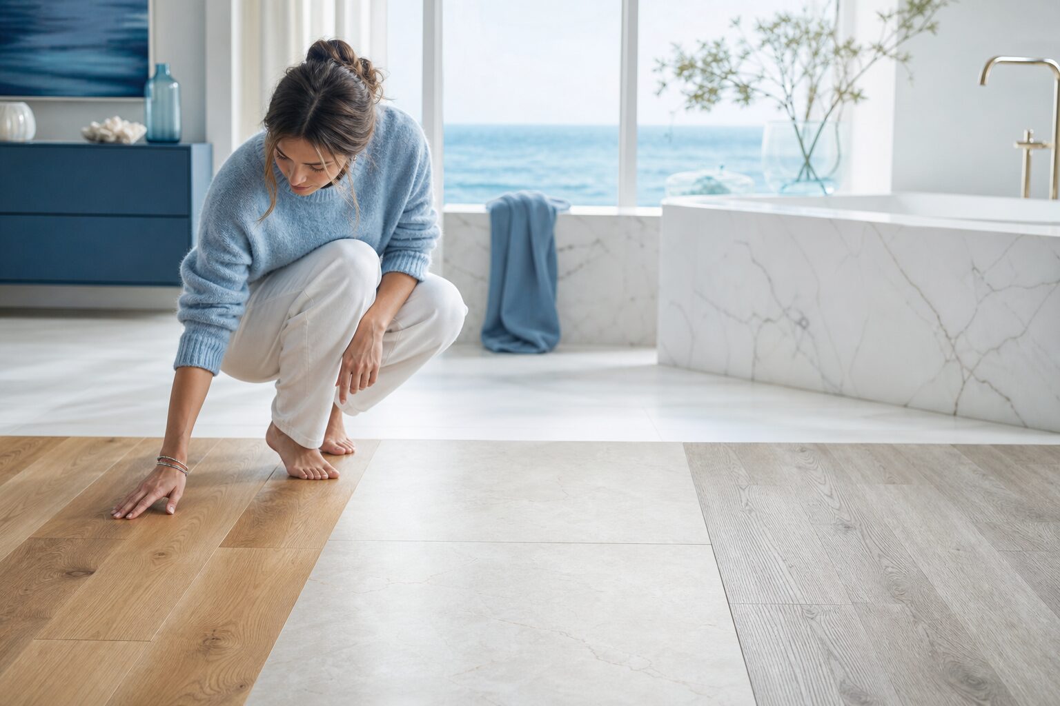 Flooring Material Showdown: LVP vs. Hardwood vs. Tile for Kitchen and Bathroom Remodels